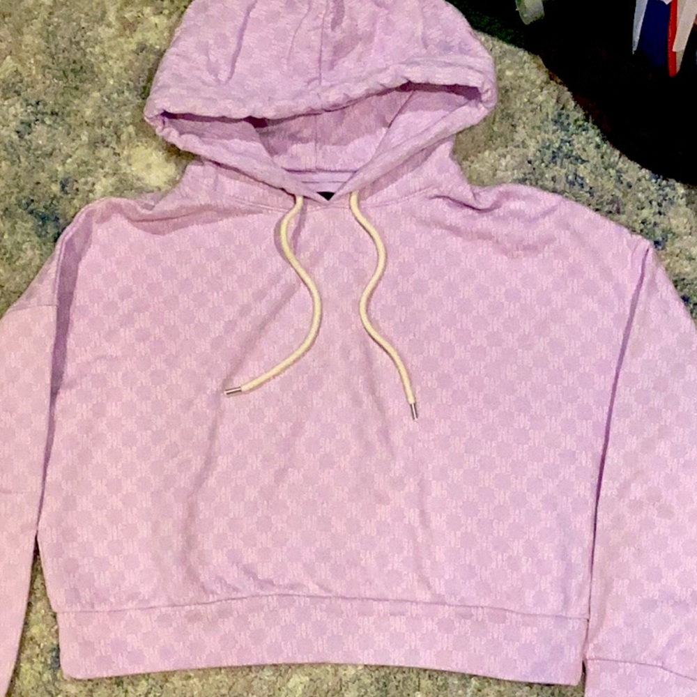 GAP lavender cropped hoodie